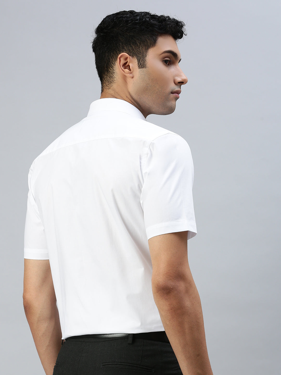 Men Cotton Uth Fit White Shirt