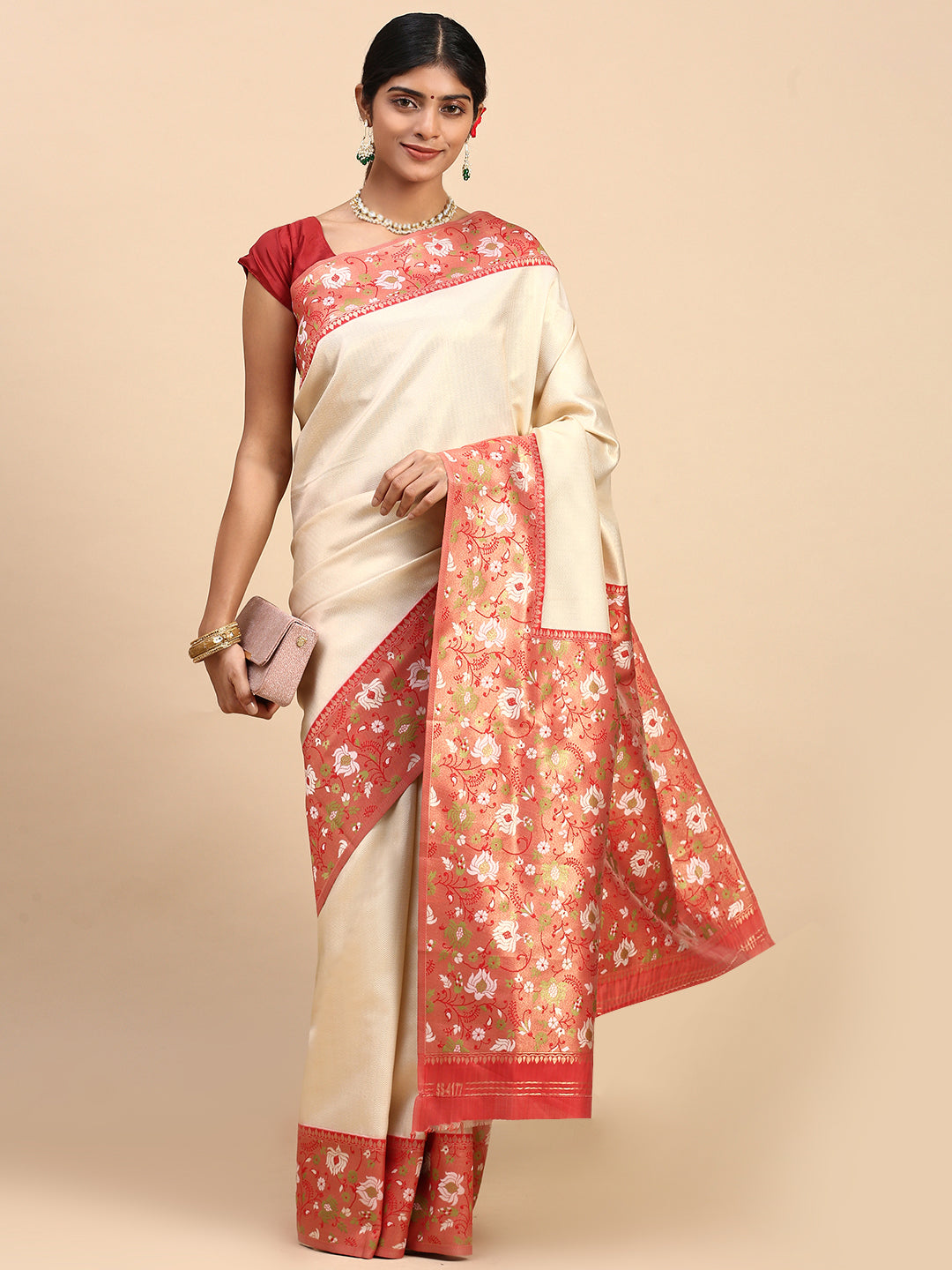 Women Semi Silk Tissue Weaving Saree Sandal SS276