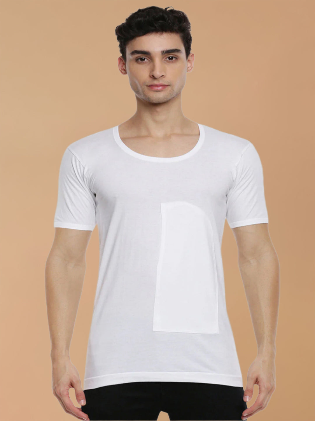 100% Combed Cotton White Pocket Vest RNS Sukra (Pack of 2)