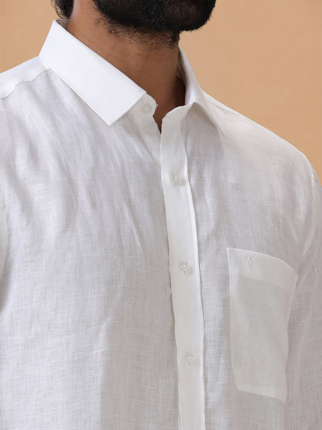 Pure Linen White Shirt – Linen Park 5090 | Fine 70 LEA
