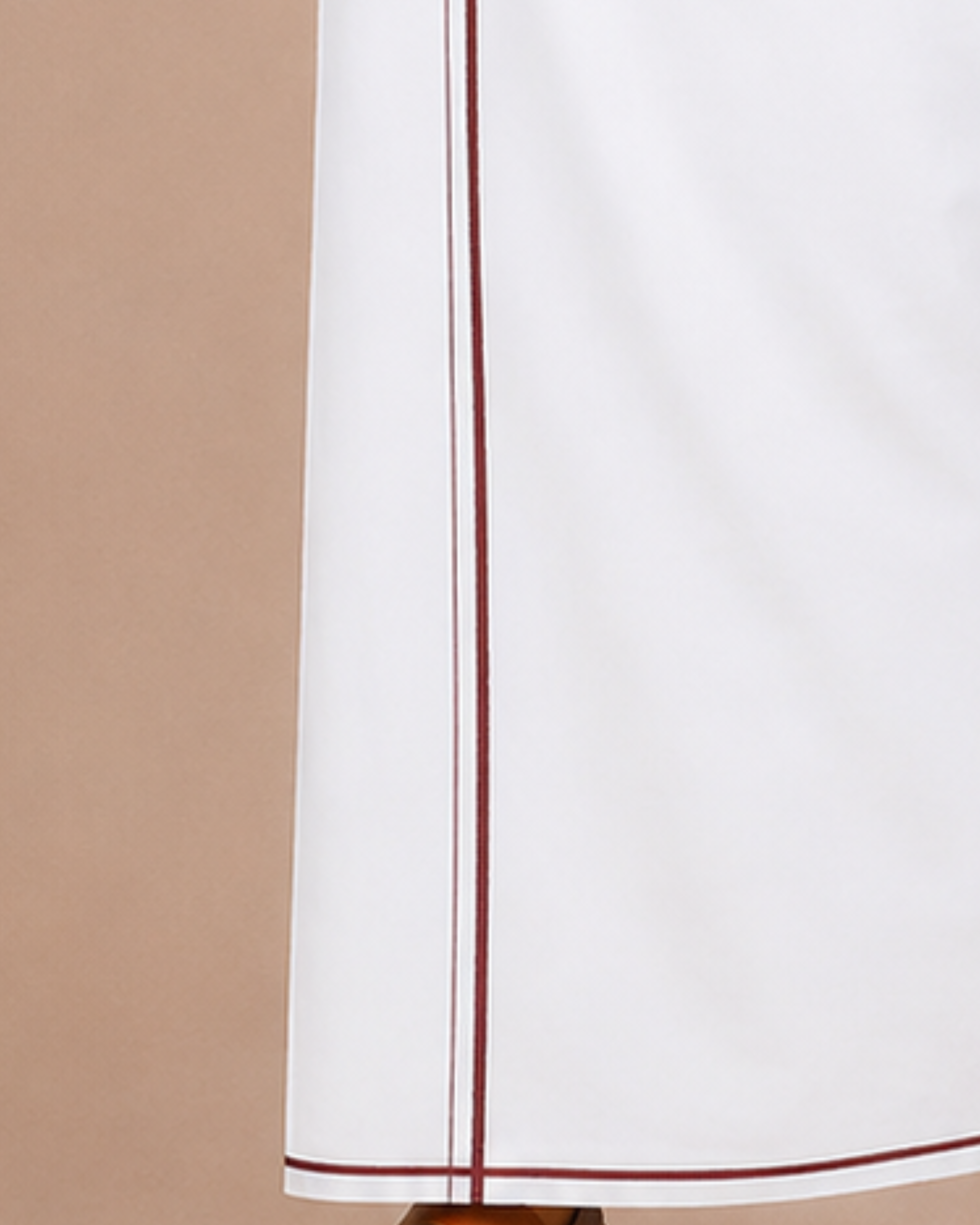 Men Cotton Blend Single Layer White Dhoti with Small Border Kiruba KB01