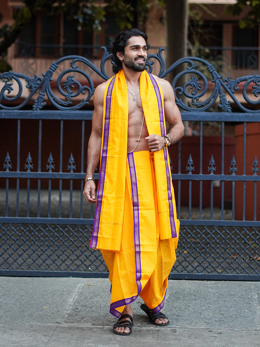 Men Panchakacham with Angavasthram Mango (9+5) Shreeman Pet