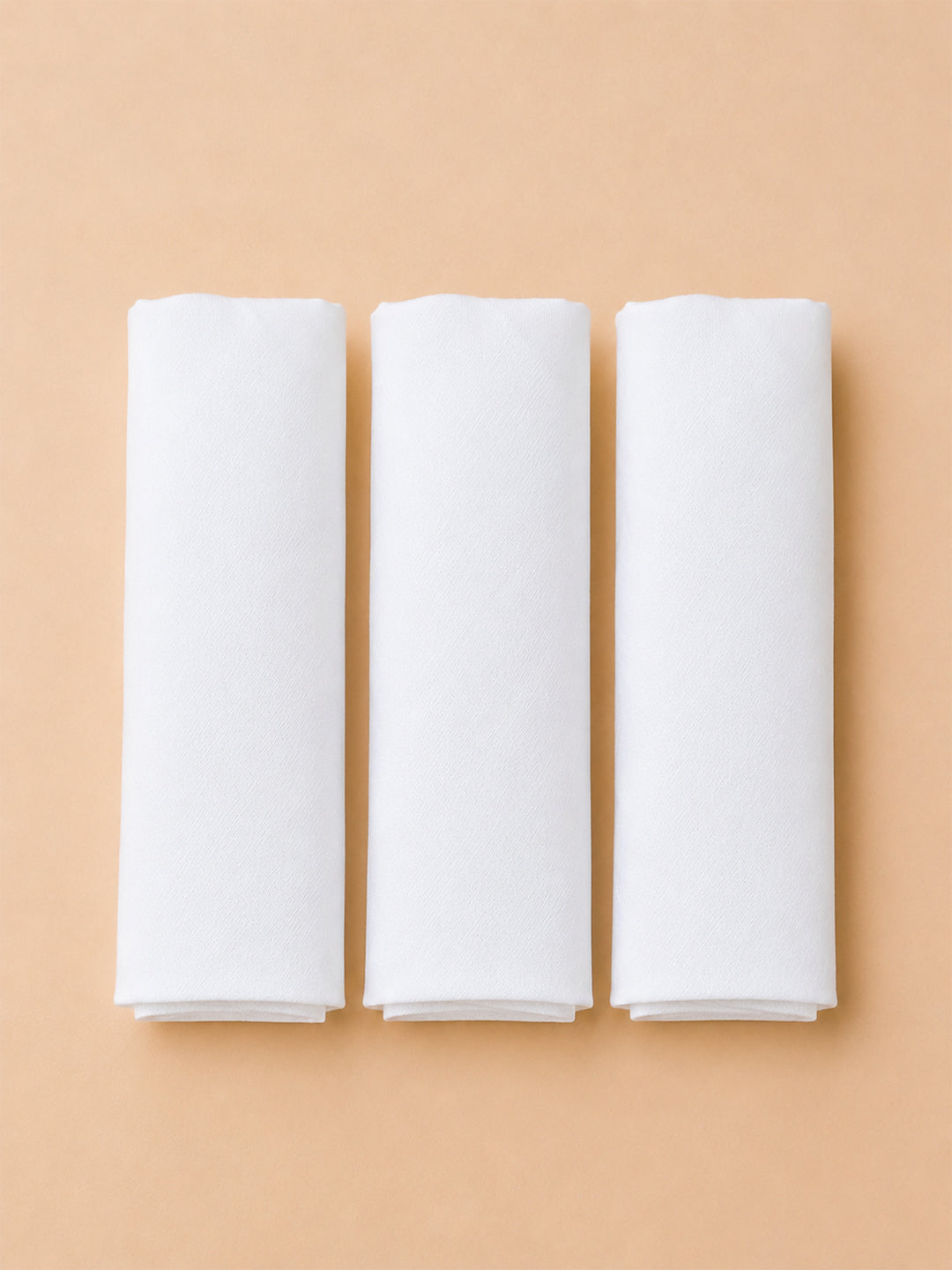 Cotton White Hand Kerchief (3 in 1)