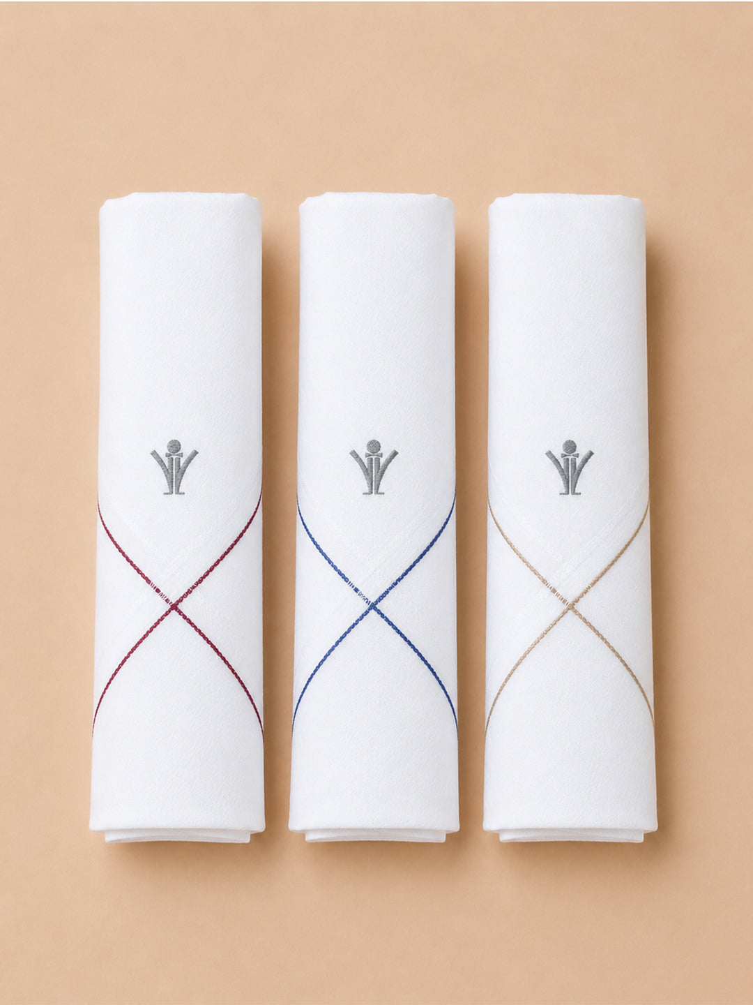 Cotton White Hand Kerchief 2700 (3 in 1)