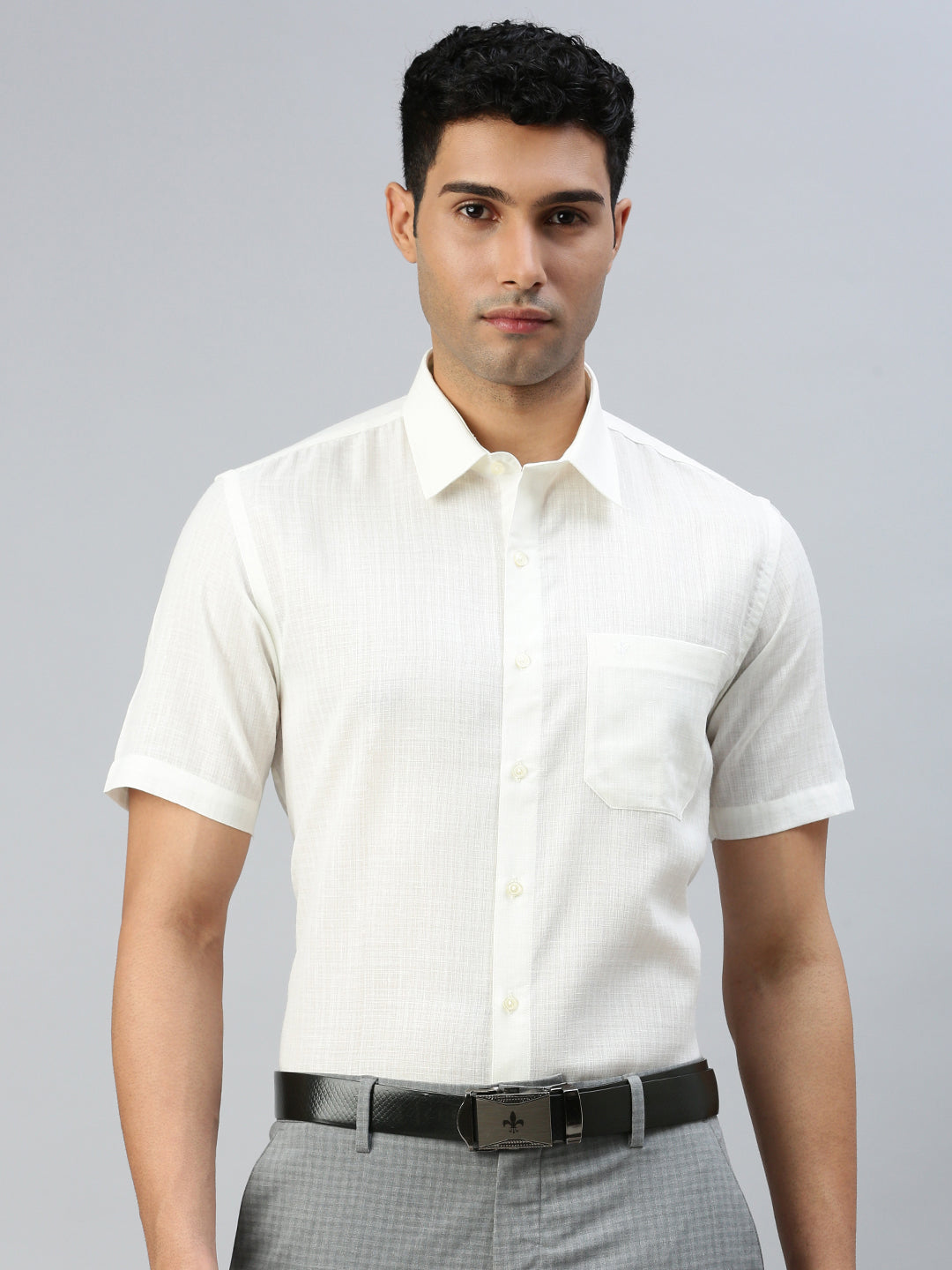 Men Cotton Cream Shirt  Celebrity 2