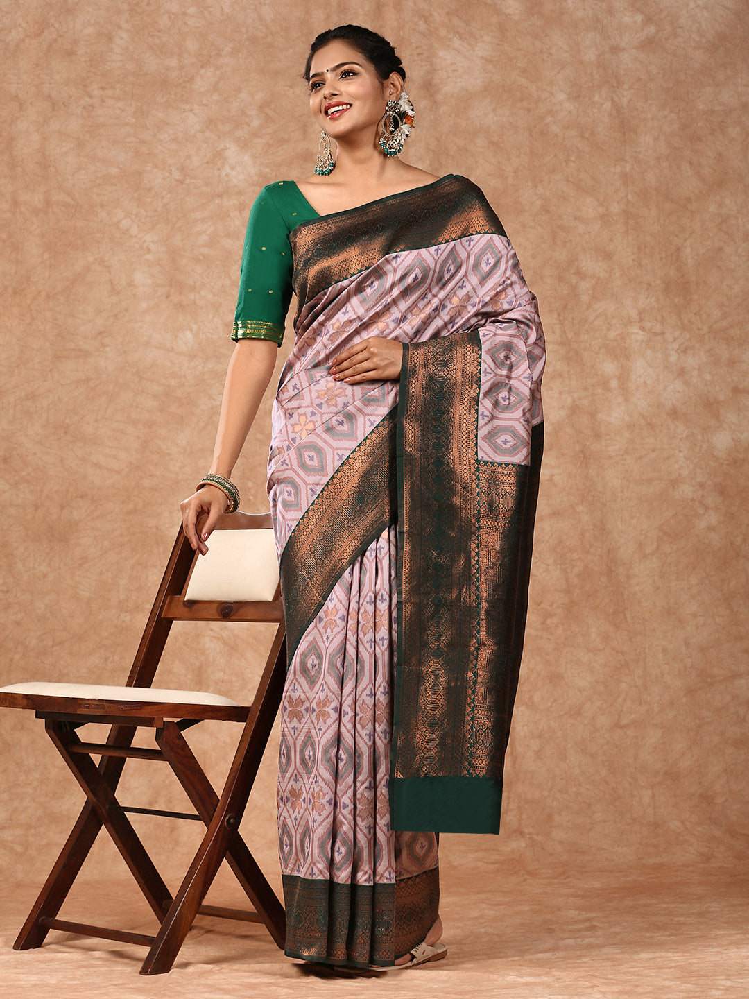 Women Semi Silk Saree Purple SS170