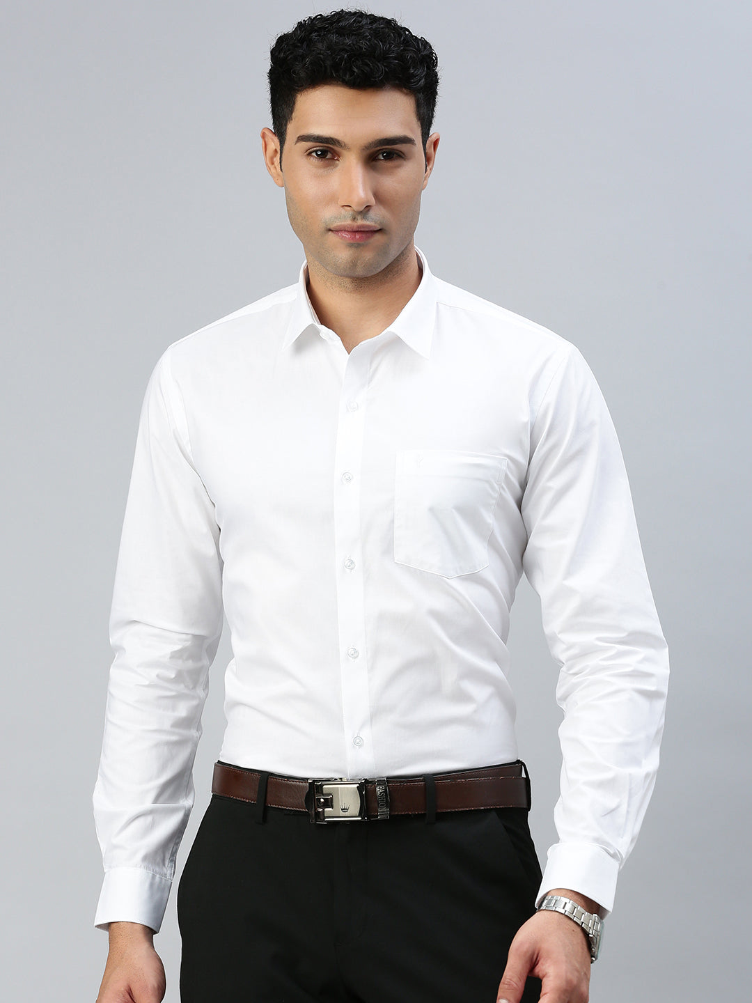 Mens Prestigious Look 100% Cotton White Shirt - Award