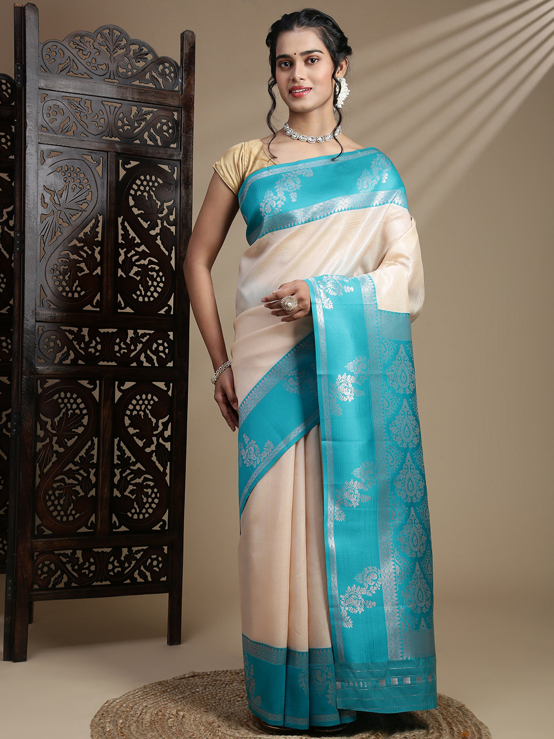 Women Sandal Tissue Saree TS61