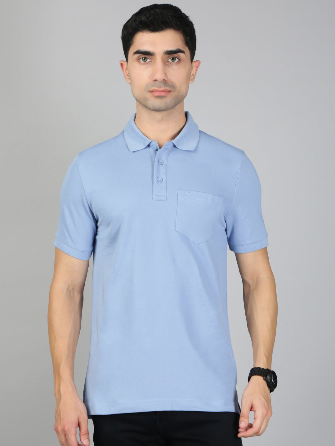 Men Cotton Rich Smart Fit Expert Polo T-Shirt Blue EP34