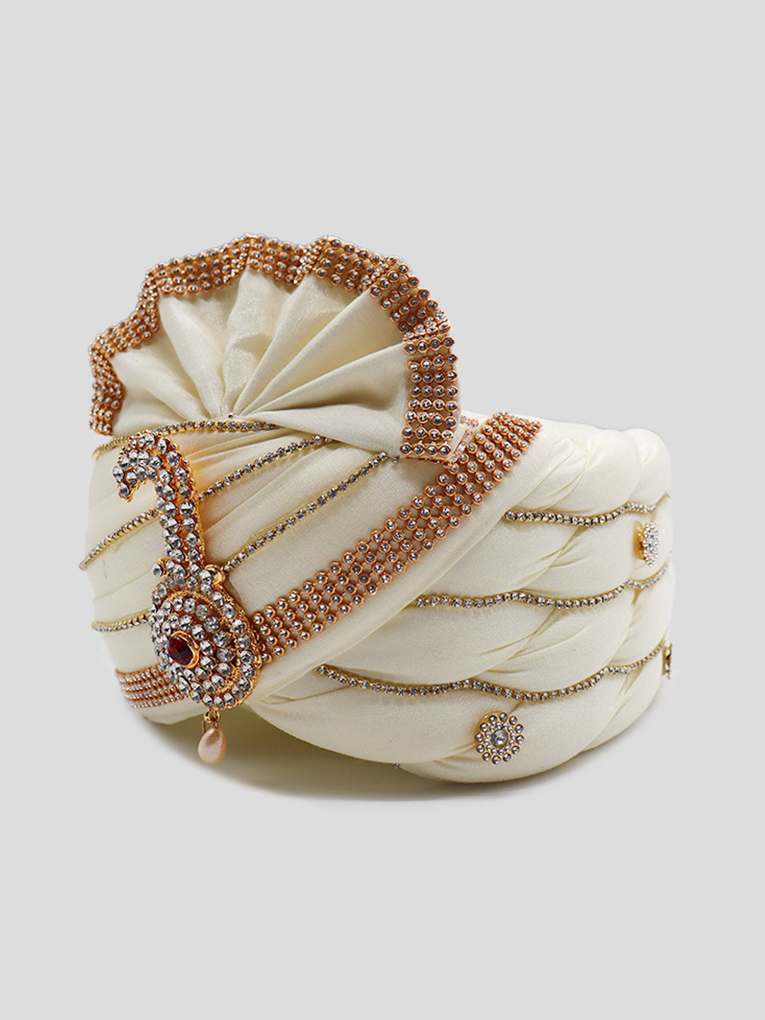 Traditional Silky Style Wedding Turban  - 85