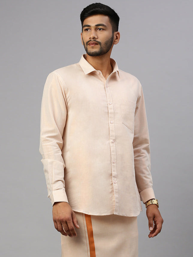 Men Copper Tissue Shirt Sankalpam