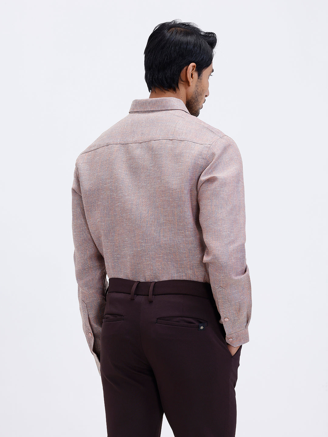 Men Cotton Rich Shirt Greeny Orange Trendy 12 YL16