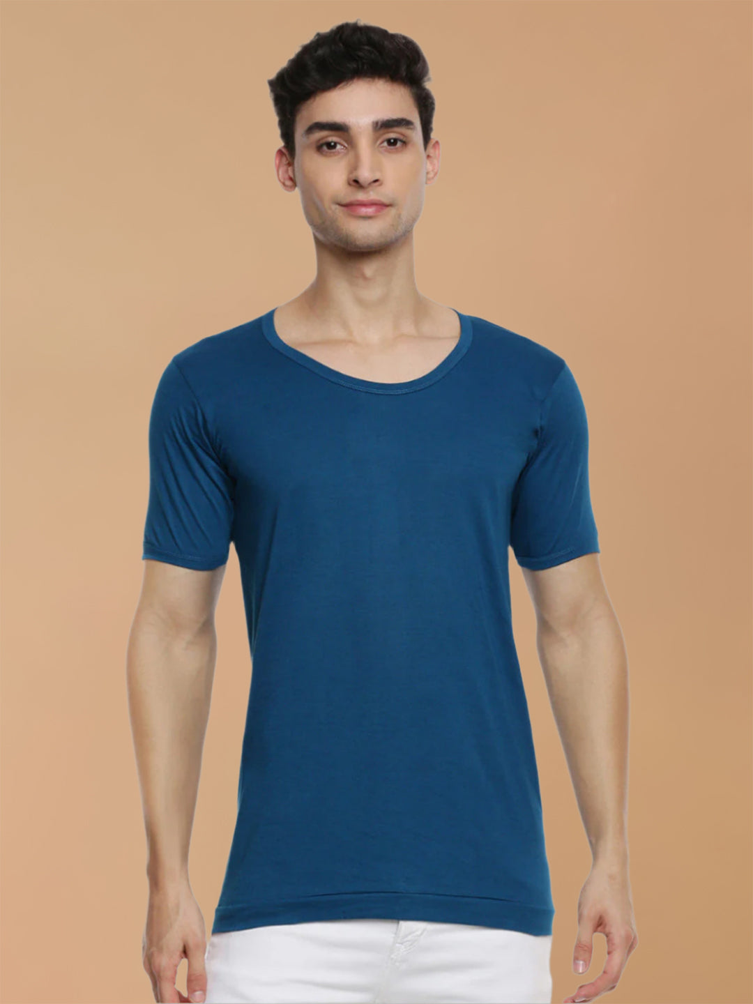 100% Combed Cotton Assorted Colour Sleeves Vest RNS Sukra (Pack of 2)