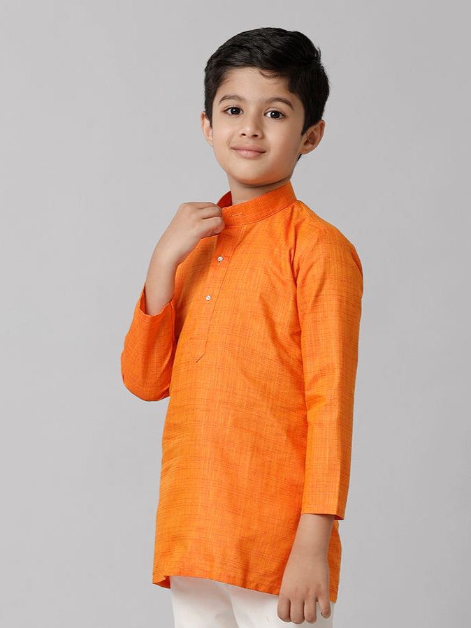 Boys Fantastic Kurtha Full Sleeves Orange FS3