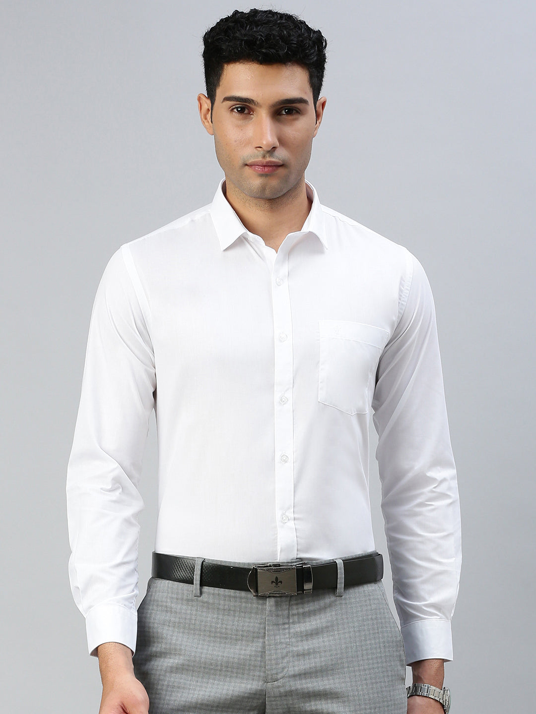 Men Cotton Smart Fit White Shirt Trendy