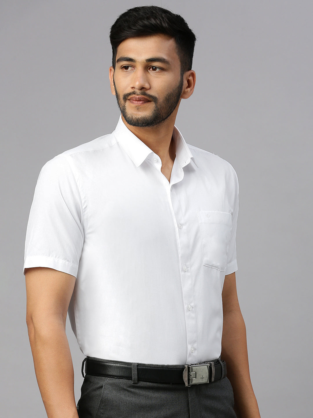 Mens Luxuriant 100% Cotton White Shirt - RR Image