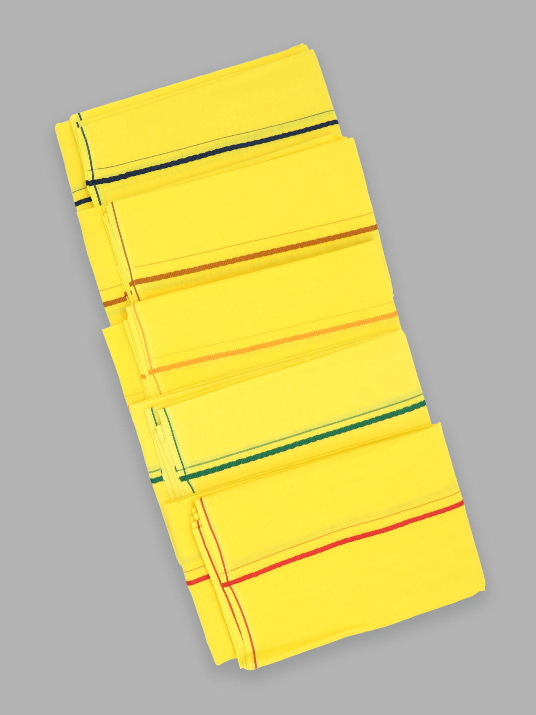 Devotional Yellow Towel with Small Border (Pack of 2)