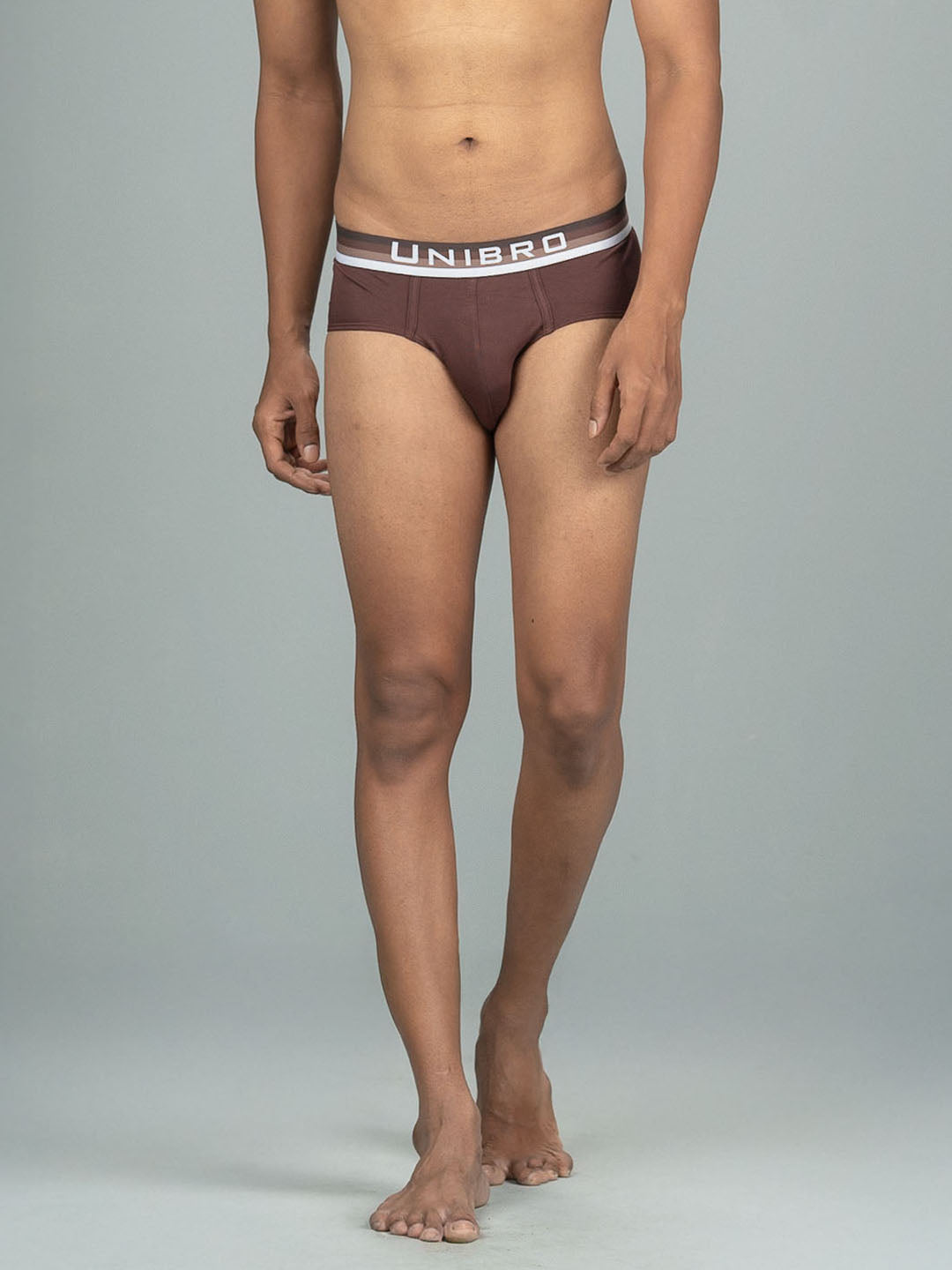 Men TENCEL™ Modal Micro Elastane Stretch Brief Coffee Brown