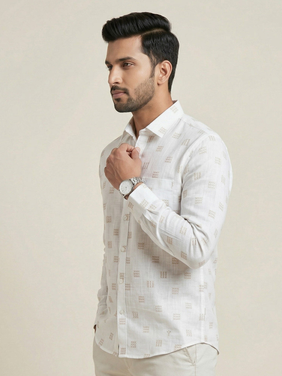 Men Cotton Rich Printed Shirt T66 APT11