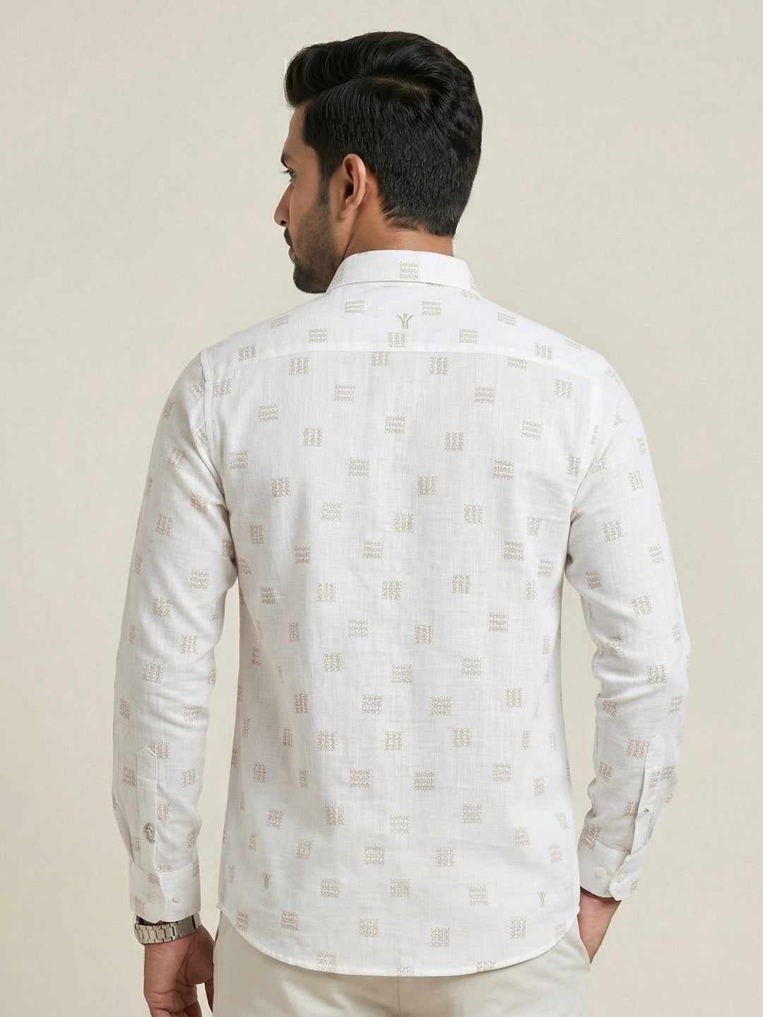 Men Cotton Rich Printed Shirt T66 APT11