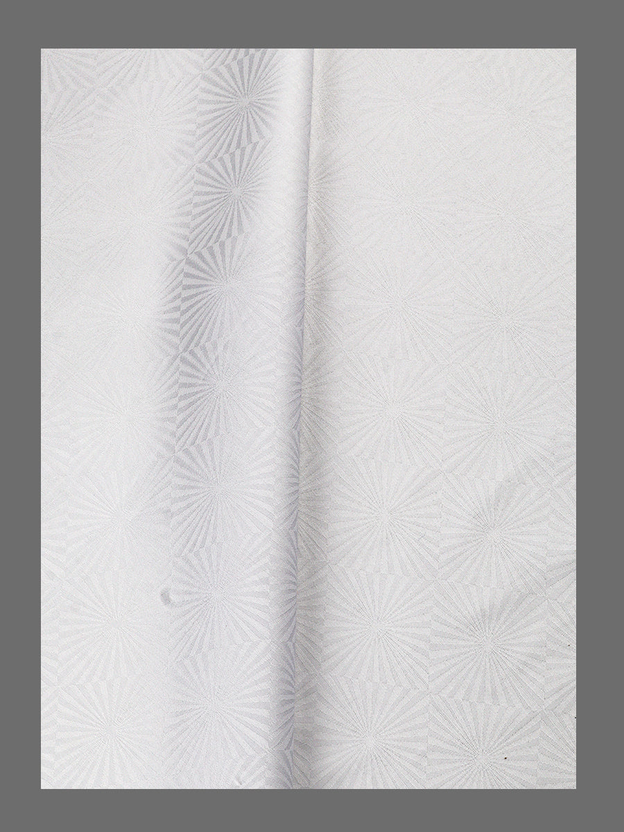 Mens White Jacquard Self Design Shirting Fabric Luxury Jacquard 1.60-Zoom view