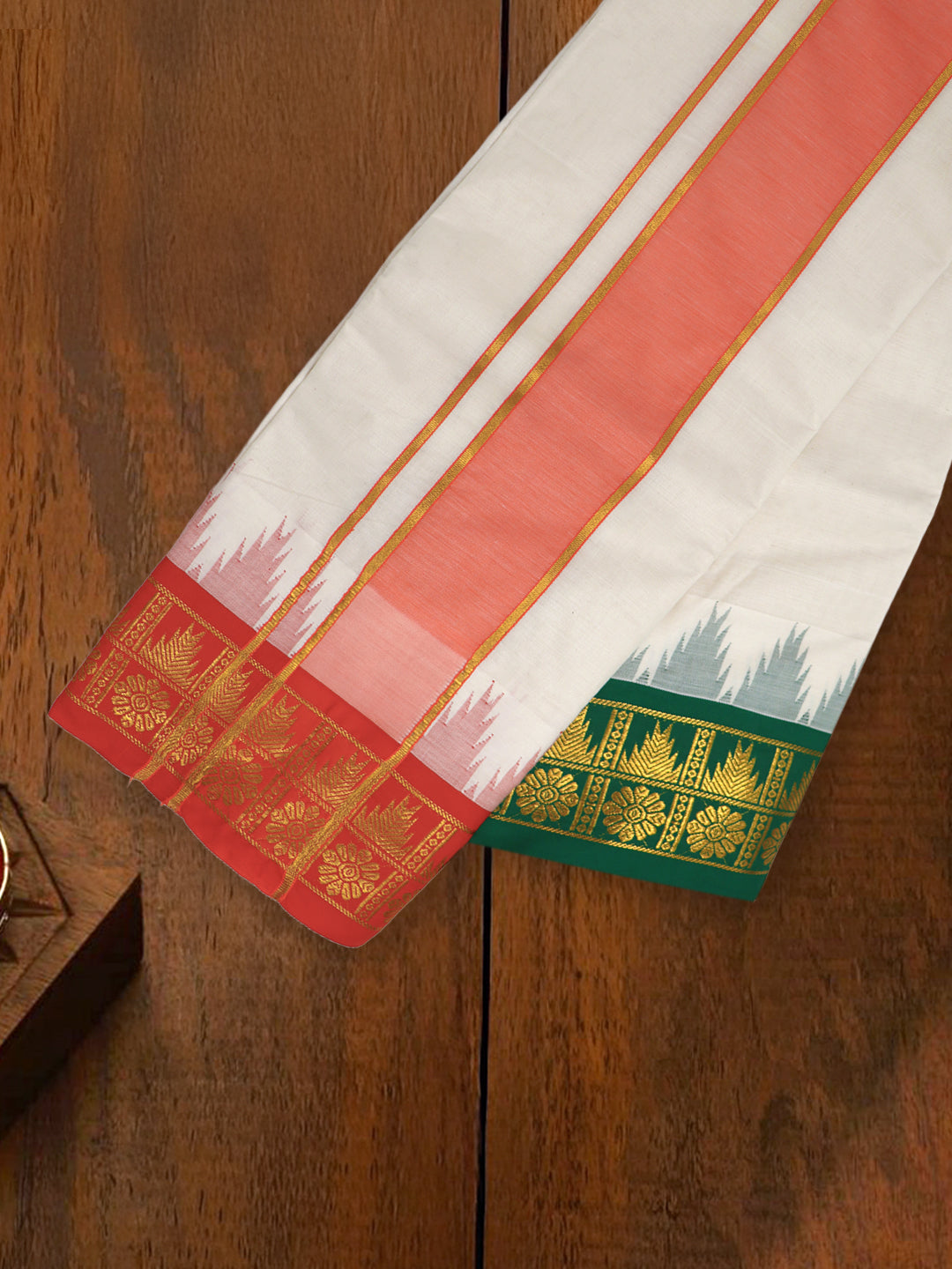 Men Cotton Cream Panchakacham with Angavasthram Yogendra (9+5)YG01