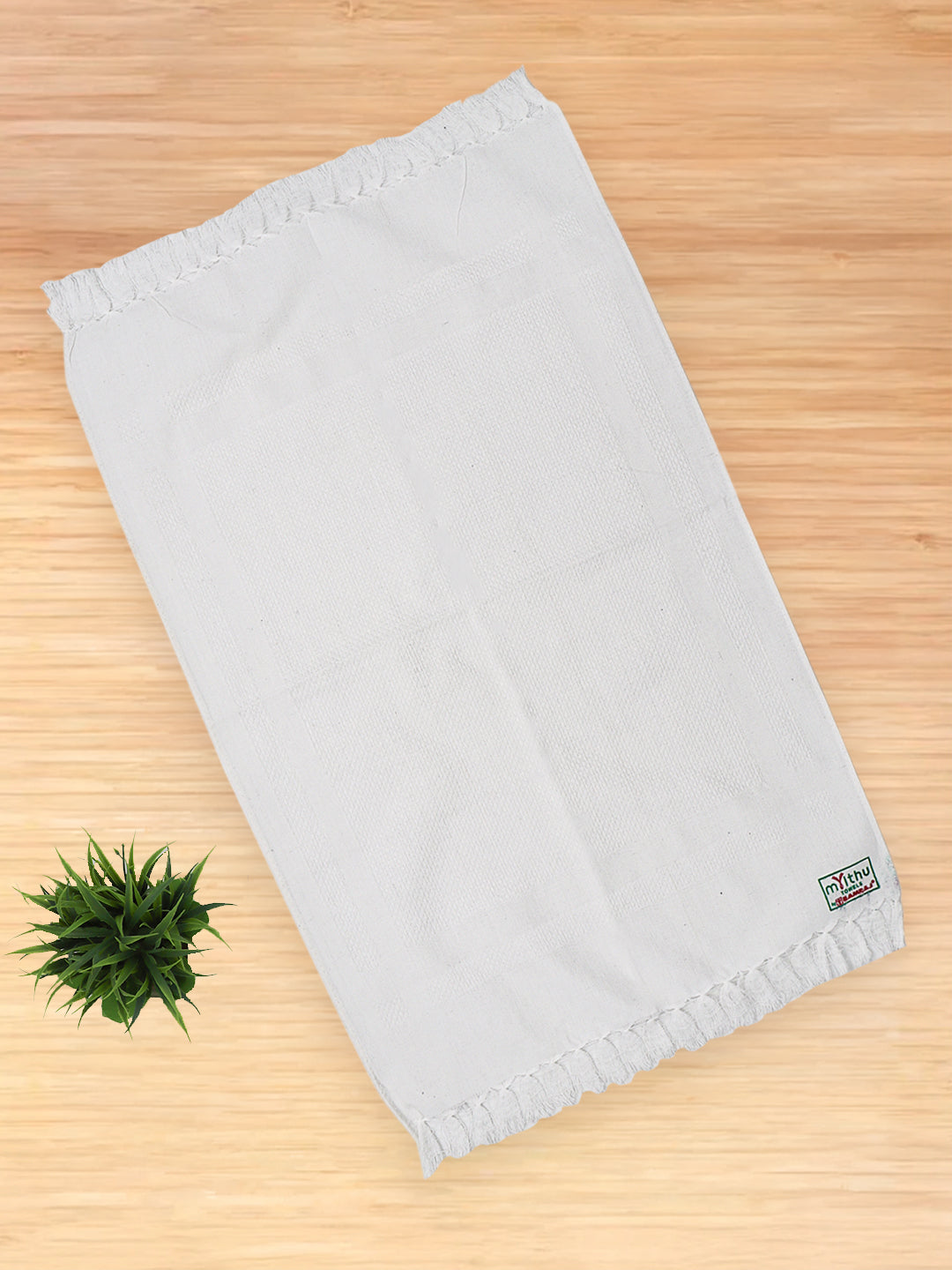 Premium Cotton White Napkin / Hand Towel (Pack of 6)