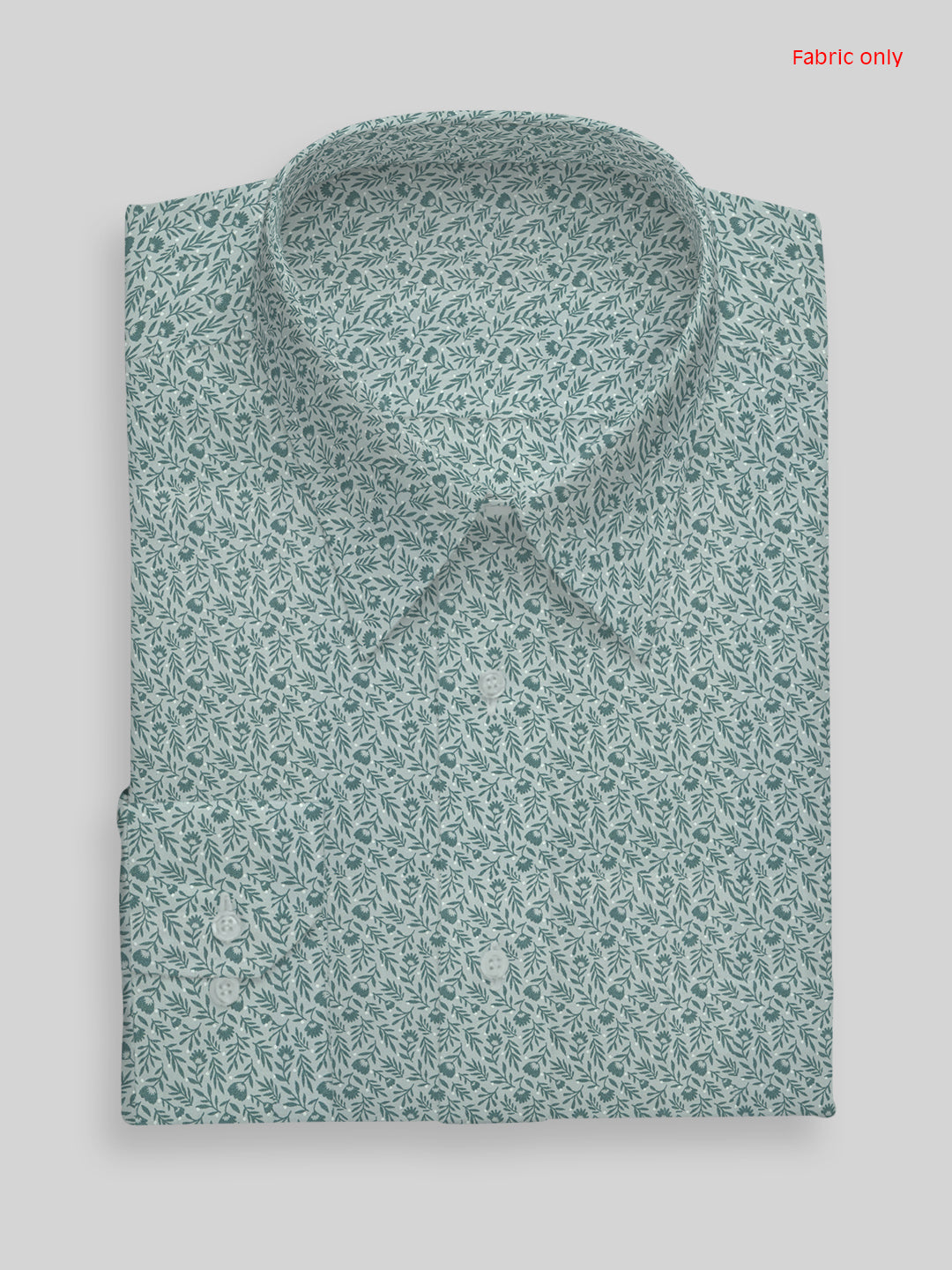 Men Cotton Rich Green Printed Shirt Fabric Oslo Print
