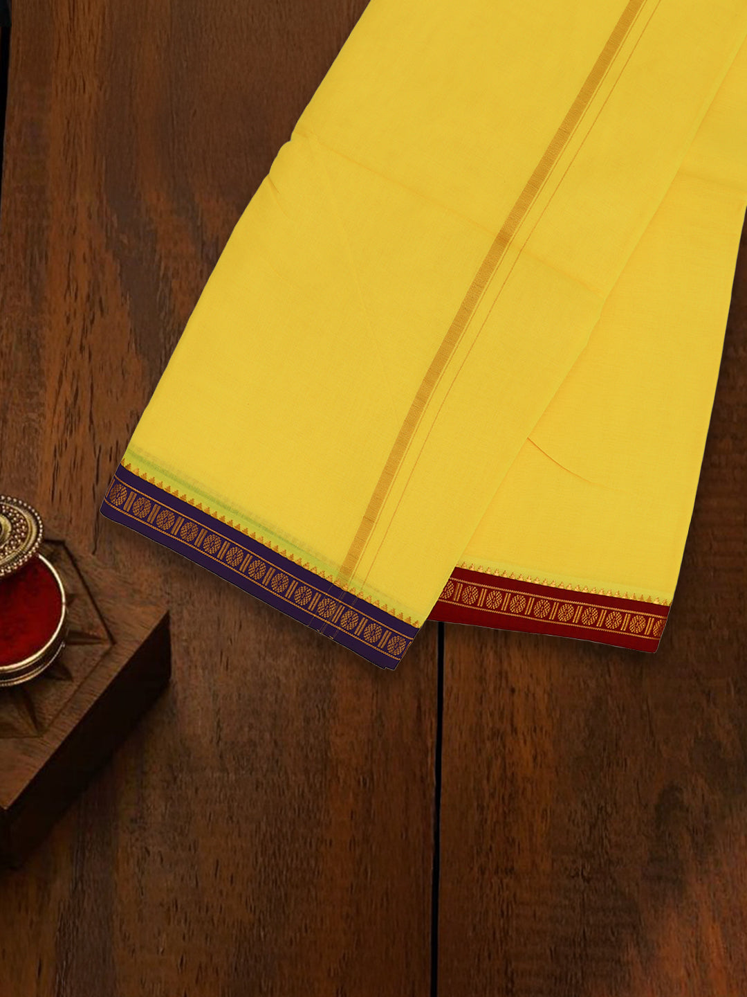 Men Panchakacham with Angavasthram Yellow (9+5) Shreeman Pet