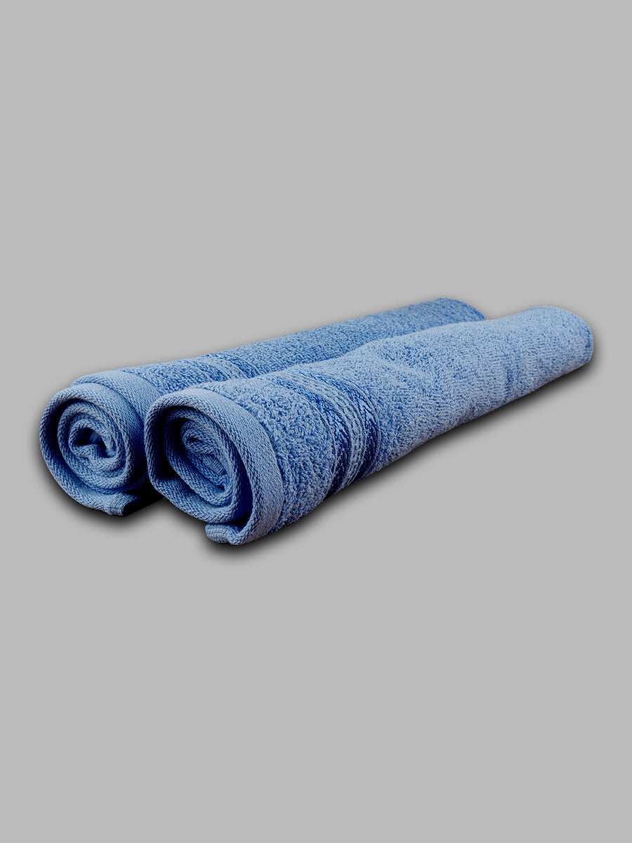 Premium Soft & Absorbent Light Blue Terry Hand Towel HC3-View four