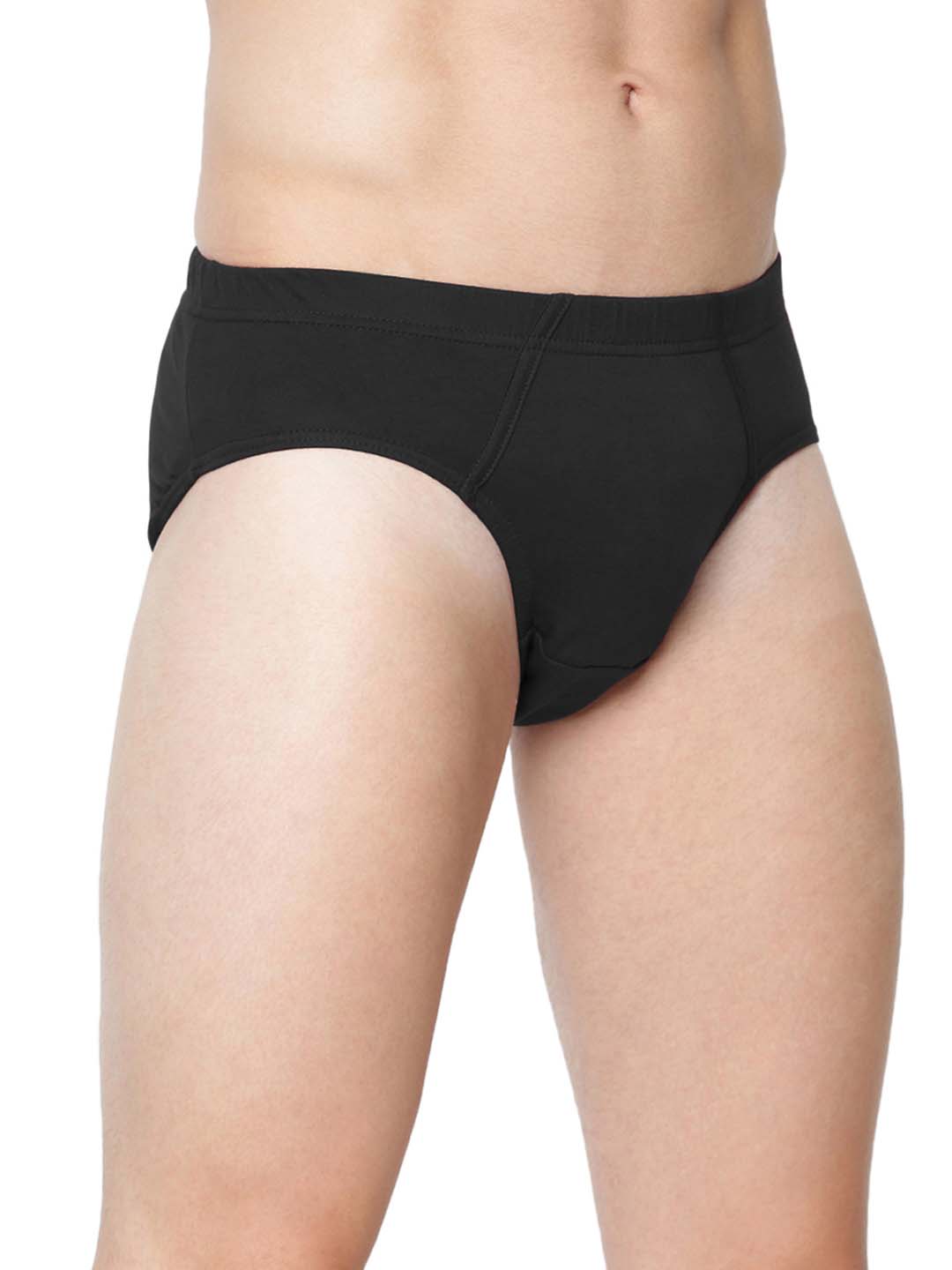 Men's Inner Elastic Black & White Briefs Suriya (2Pcs Pack)