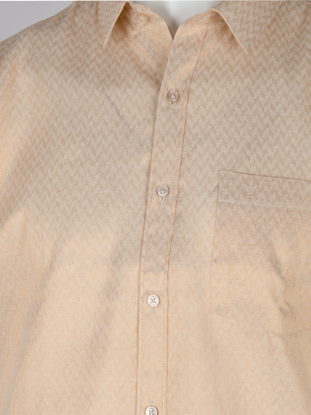 Men Gold Tissue Jacquard Full Sleeves Shirt with Matching Dhoti Set GD12
