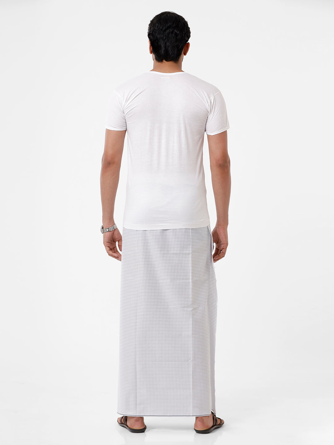 Mens Cotton Stitched Lungi Nexus-Back view