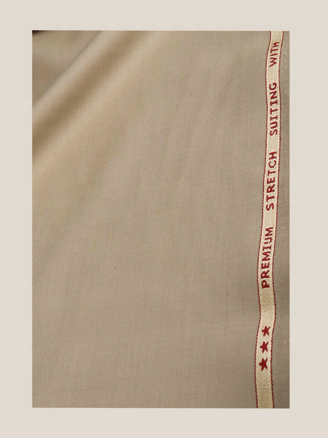 Premium Australian Merino Wool Blended Stretch Pants Fabric Light Brown Mark Wool