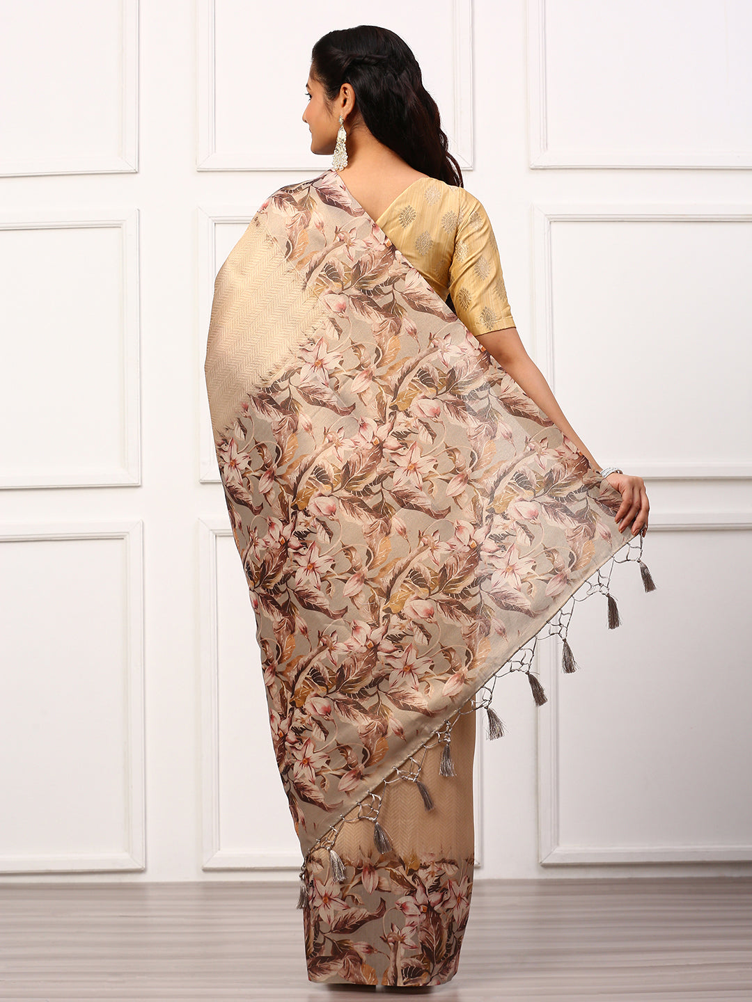 Women Semi Silk Saree Sandal SS232