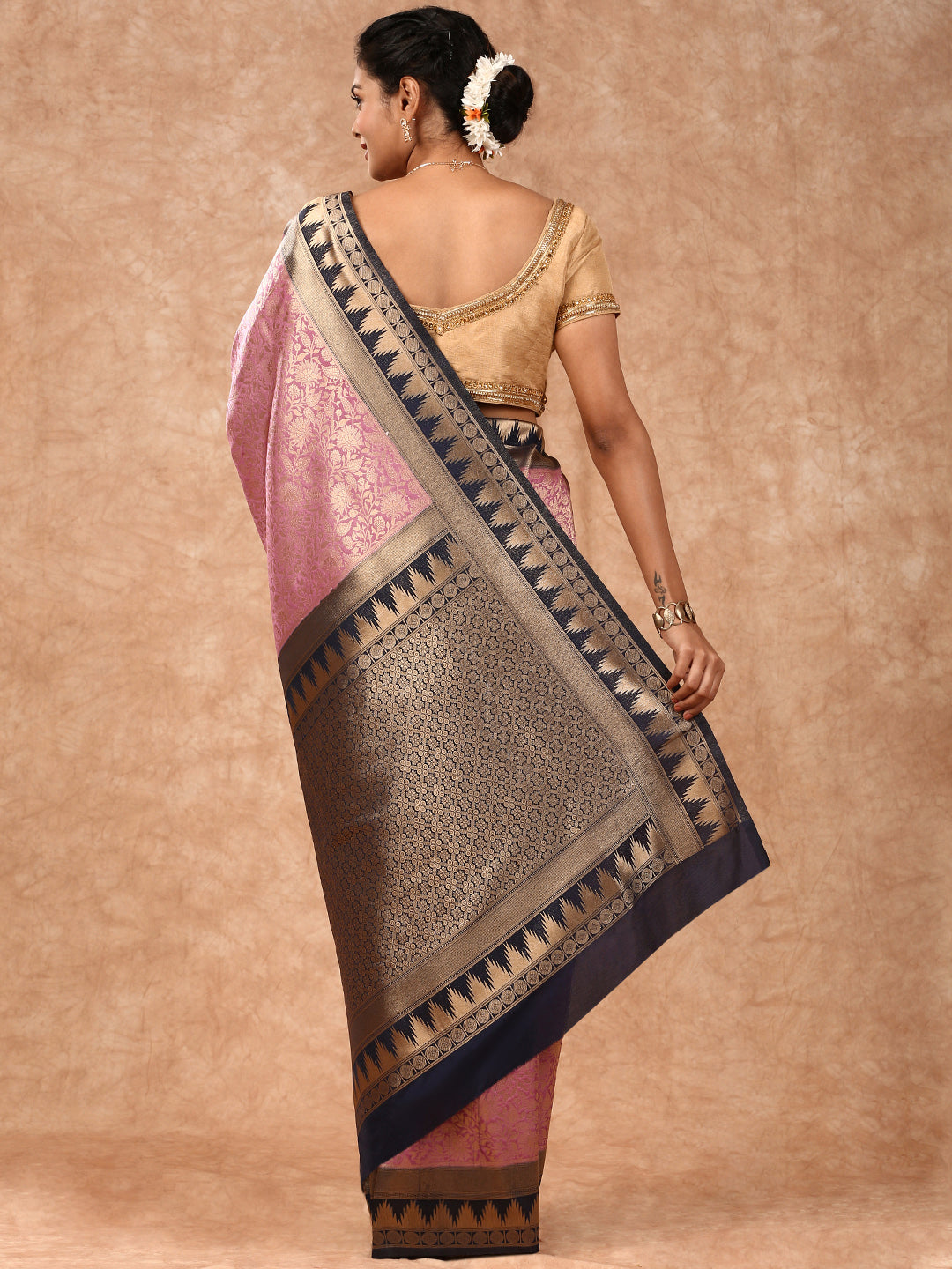 Women Semi Silk Saree Violet SS211