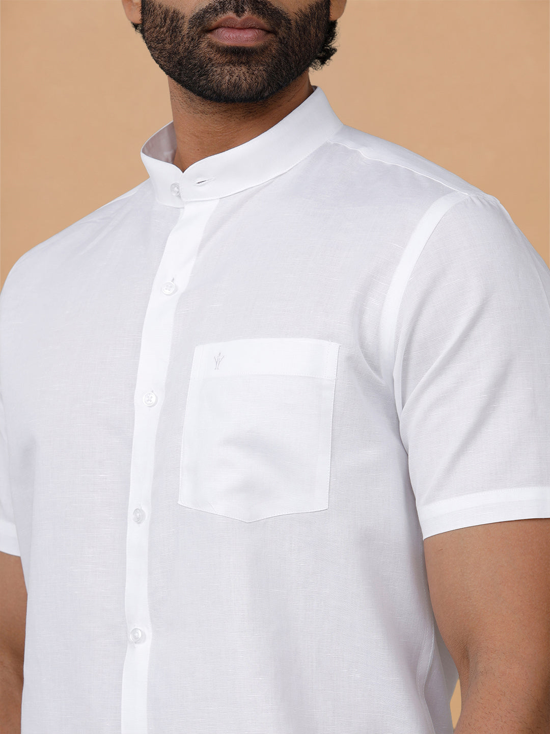 Cotton Linen Chinese Collar White Shirt – Craze