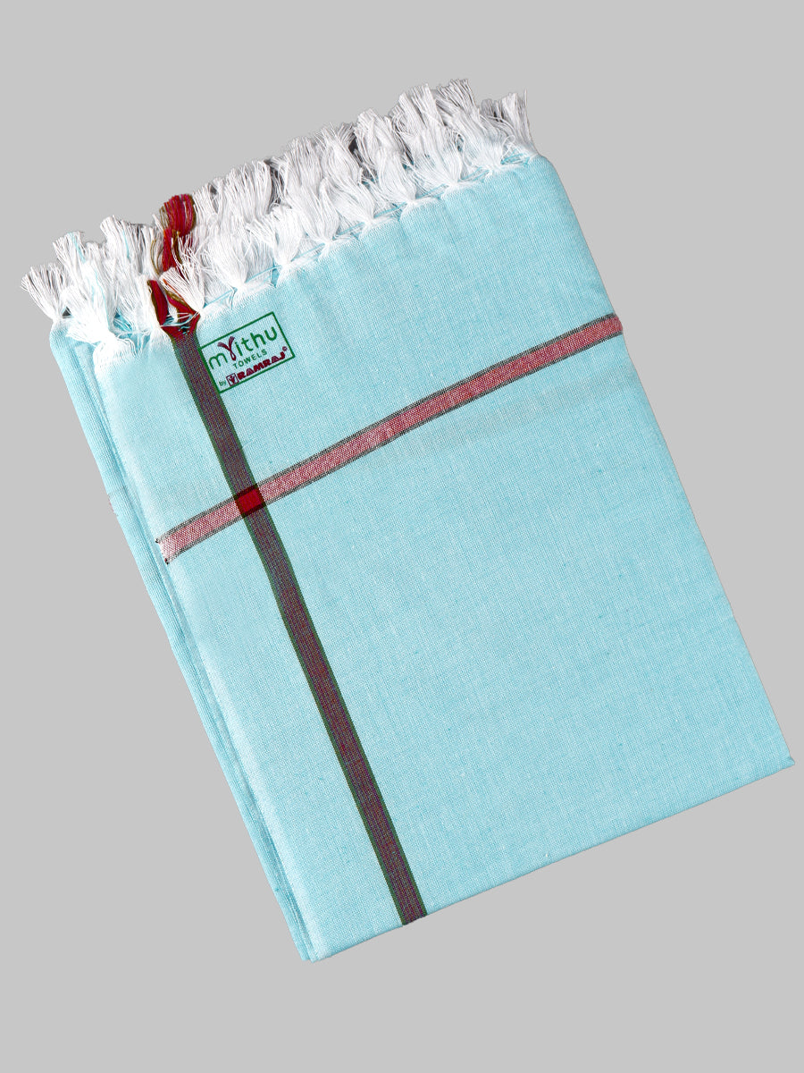 Softest Cotton Colour Plain Bath Towel Haiku-Blue