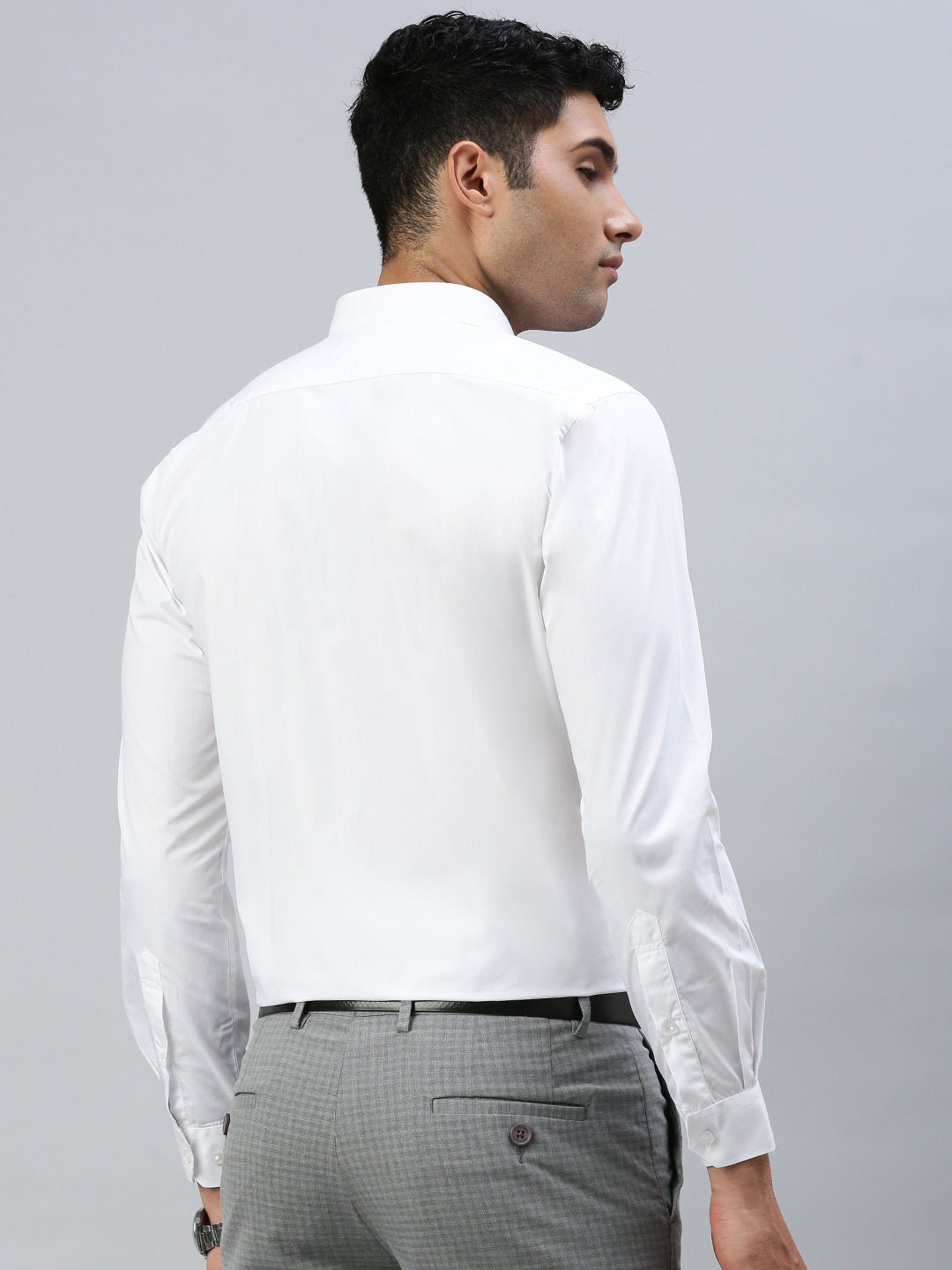 Mens Cotton Smart Fit White Shirt Full Sleeves Without Pocket