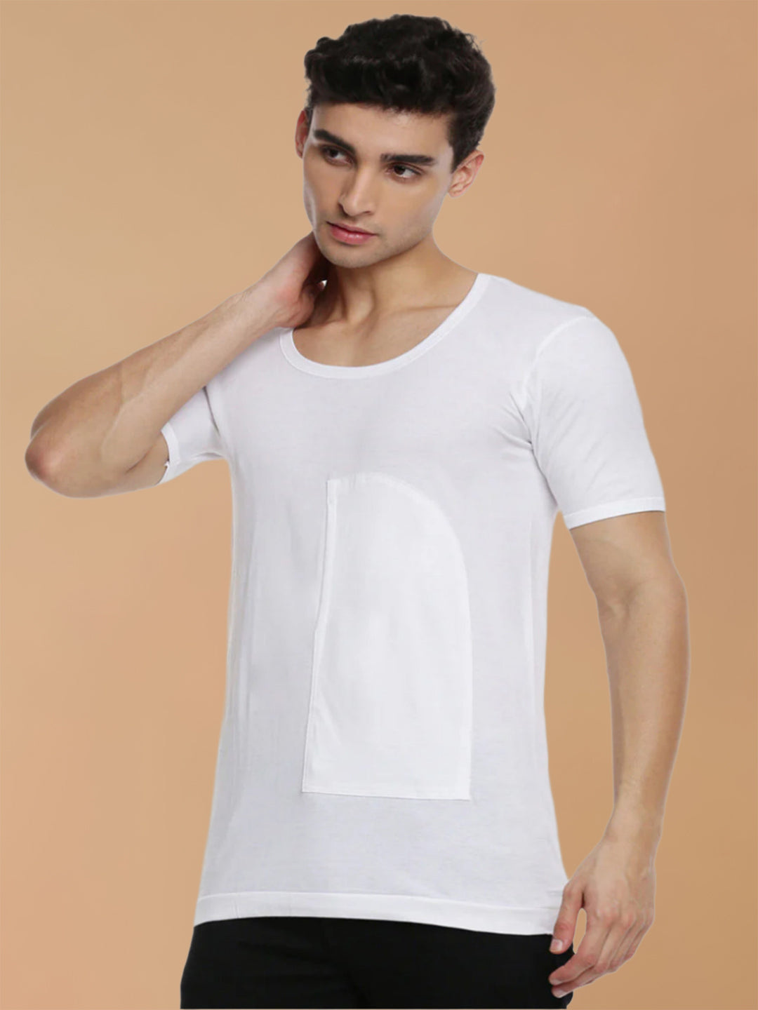 100% Combed Cotton White Pocket Vest RNS Sukra (Pack of 2)