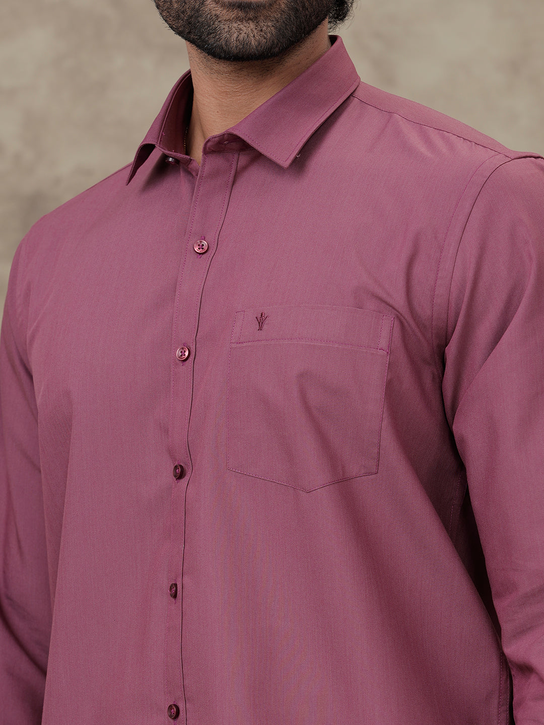 Men Wine Berry Shirt With Matching Border Dhoti Set Trendy