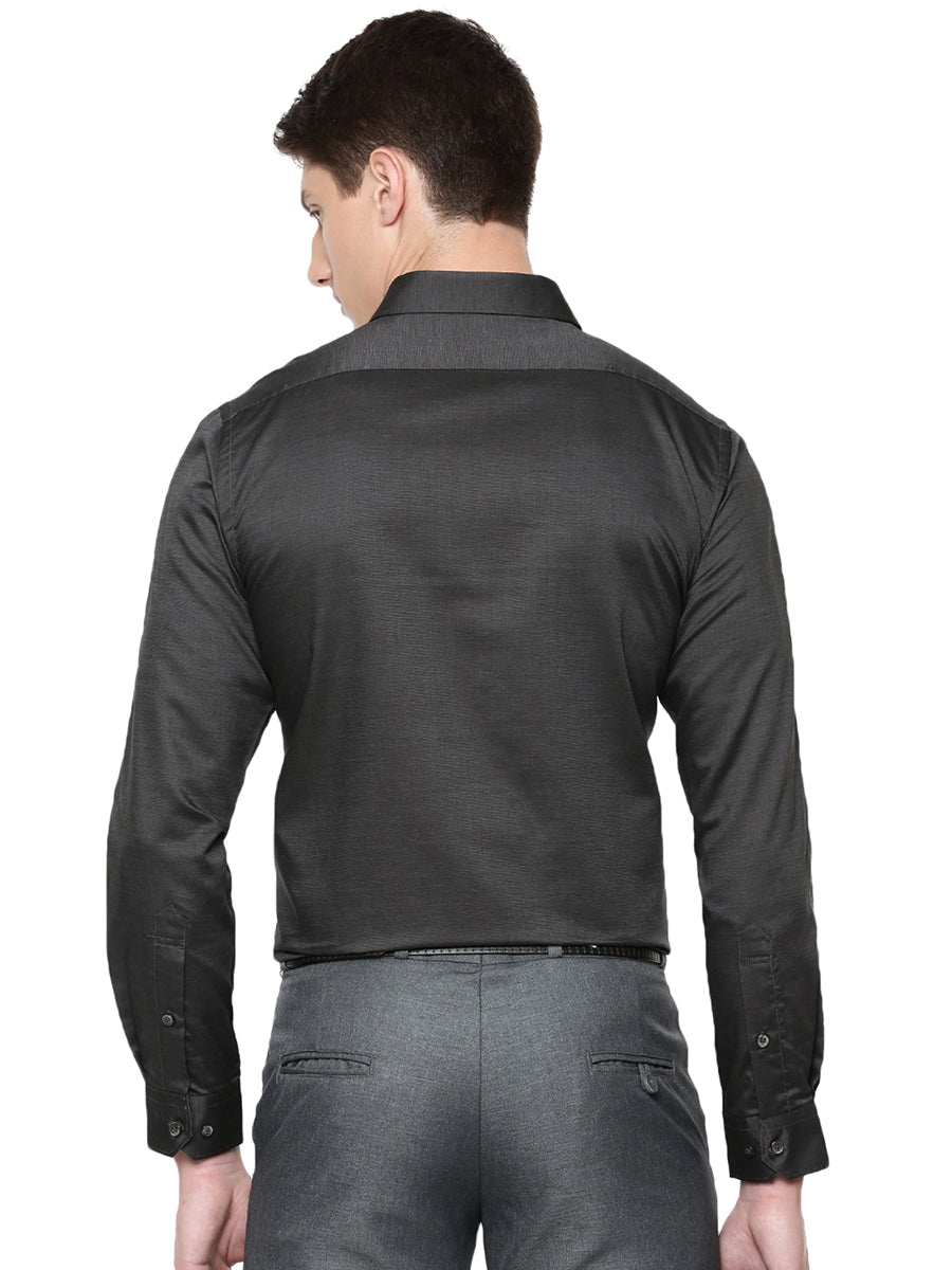 Men Premium Cotton Full Sleeves Shirt Black EL GP11