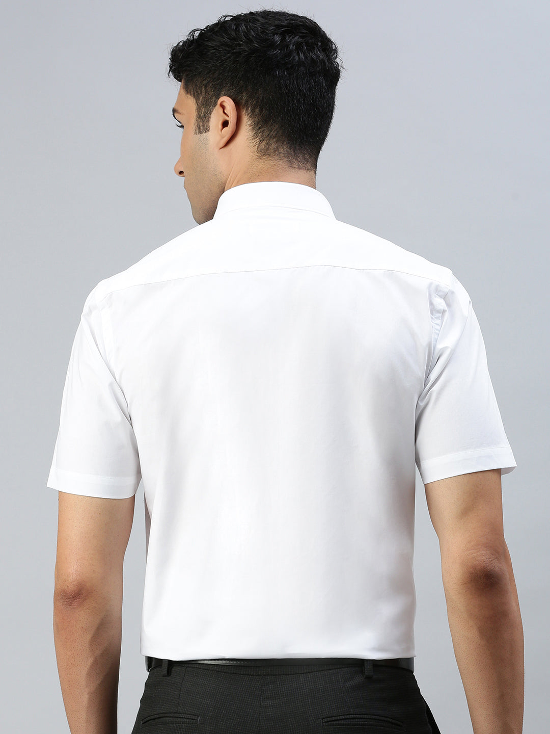 Mens Uniform Pure Cotton White Shirt Half Sleeves