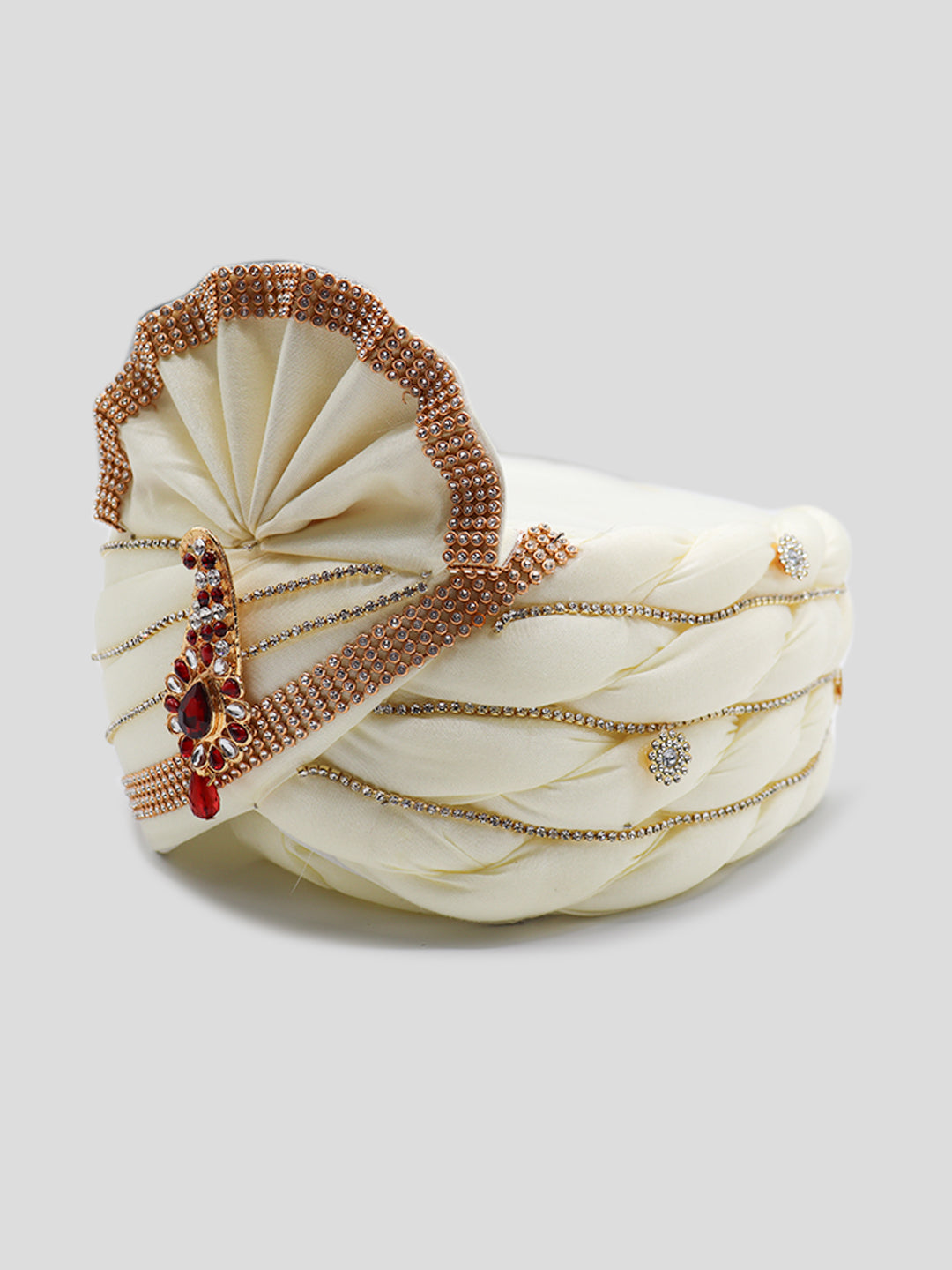 Traditional Silky Style Wedding Turban  - 84