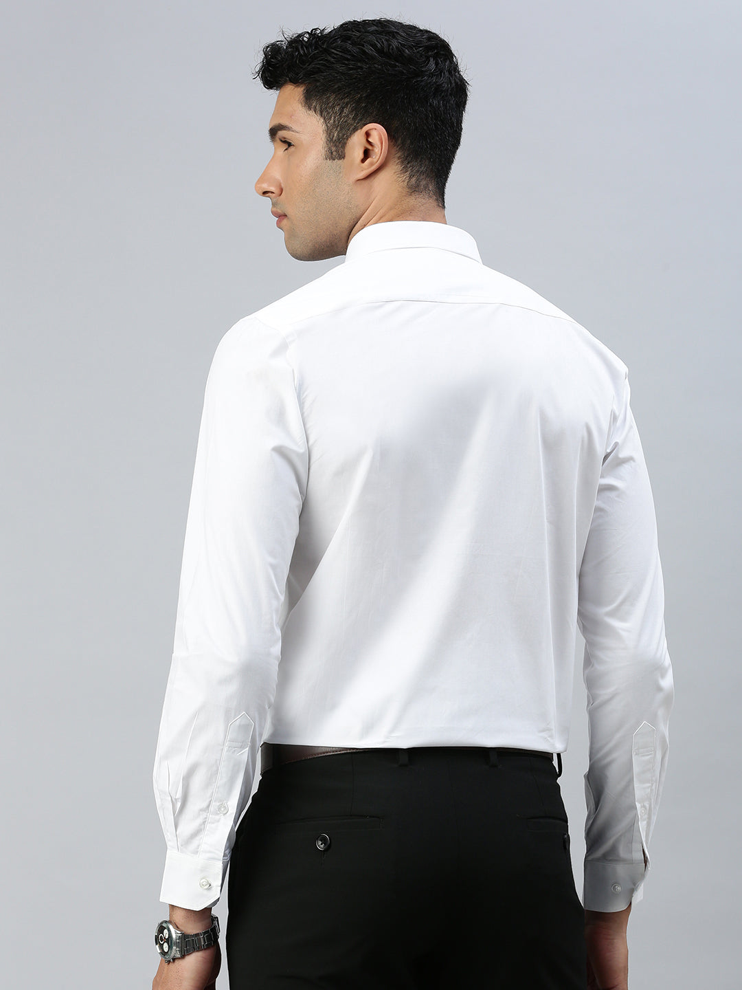 Mens Smart Fit White Shirt_Cotton Touch