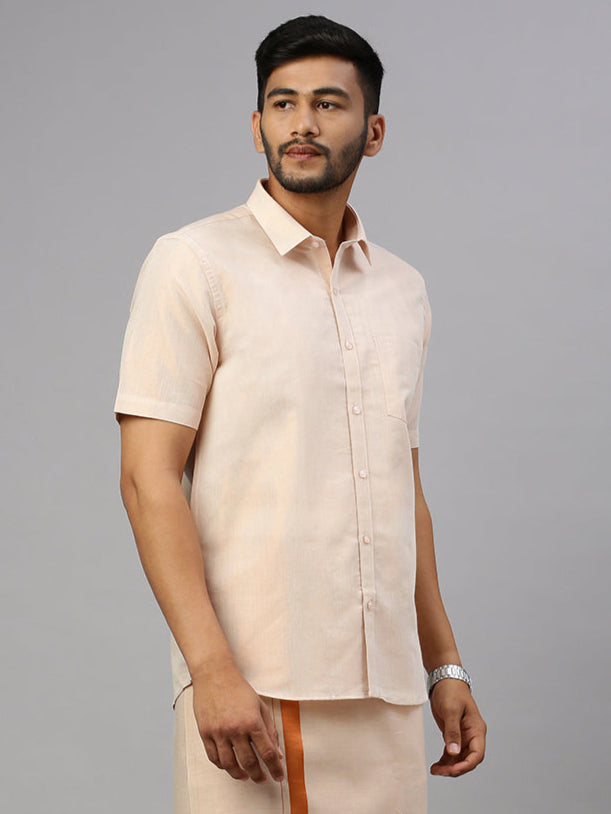 Men Copper Tissue Shirt Sankalpam