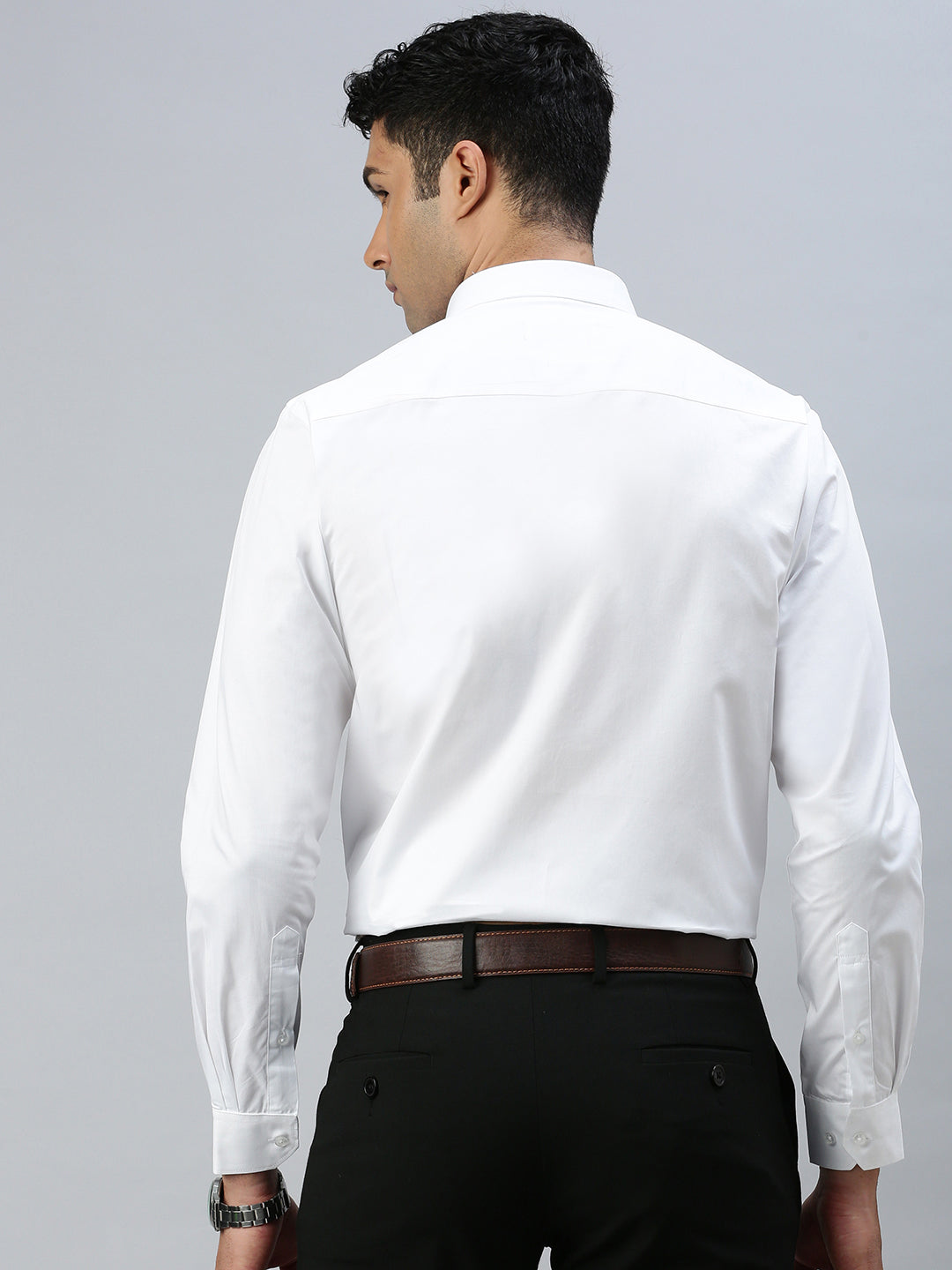 Men 100% Cotton Shirt Clean White