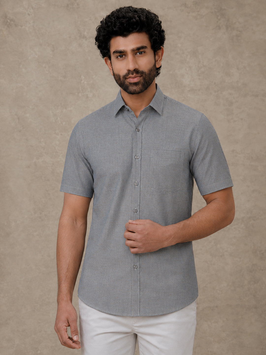 Men Cotton Rich Shirt Cyan Green Trendy 8 YH8