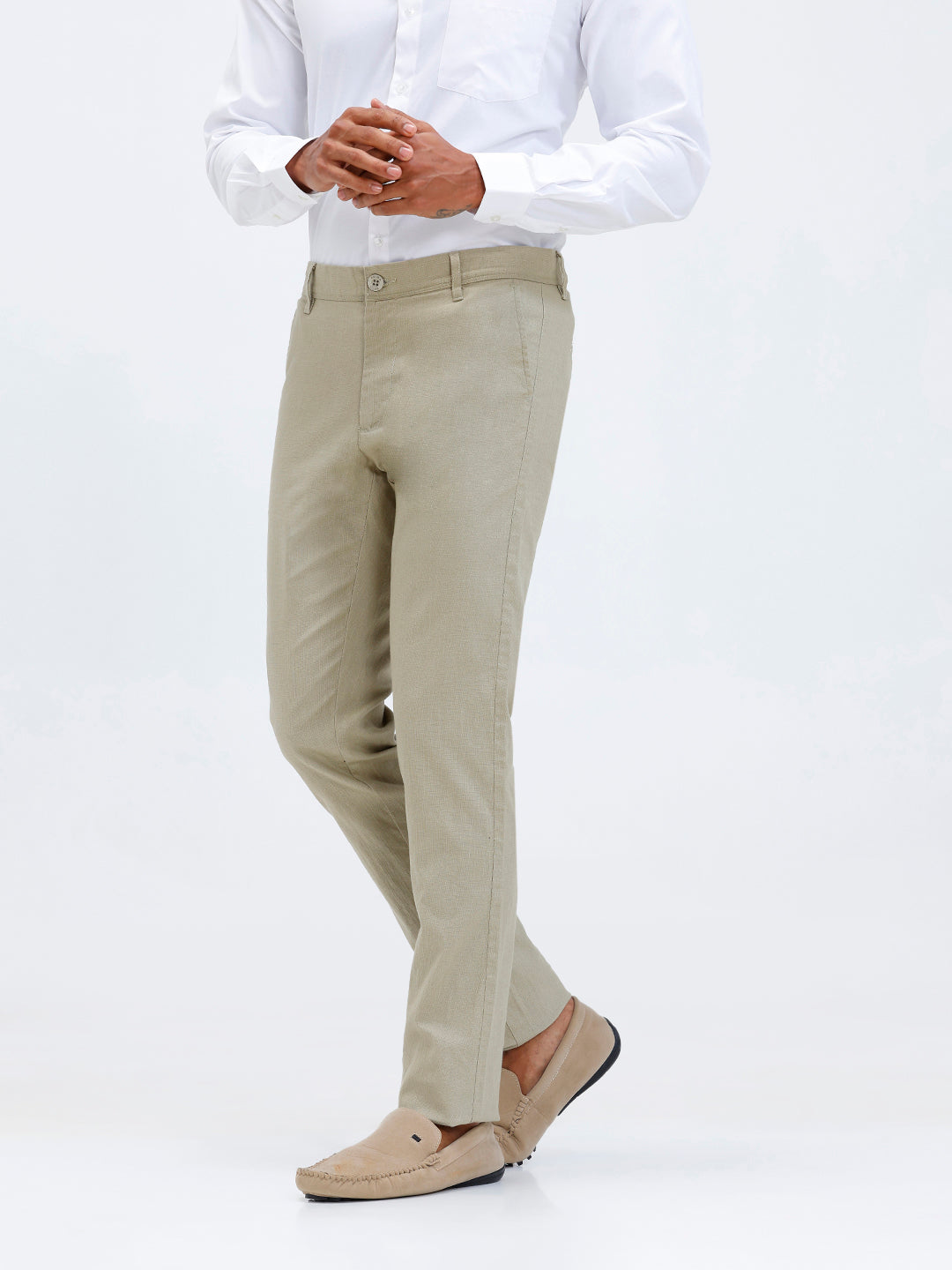 Mens Cotton Full Sleeves Shirt and Linen Cotton Pants Combo TR15505