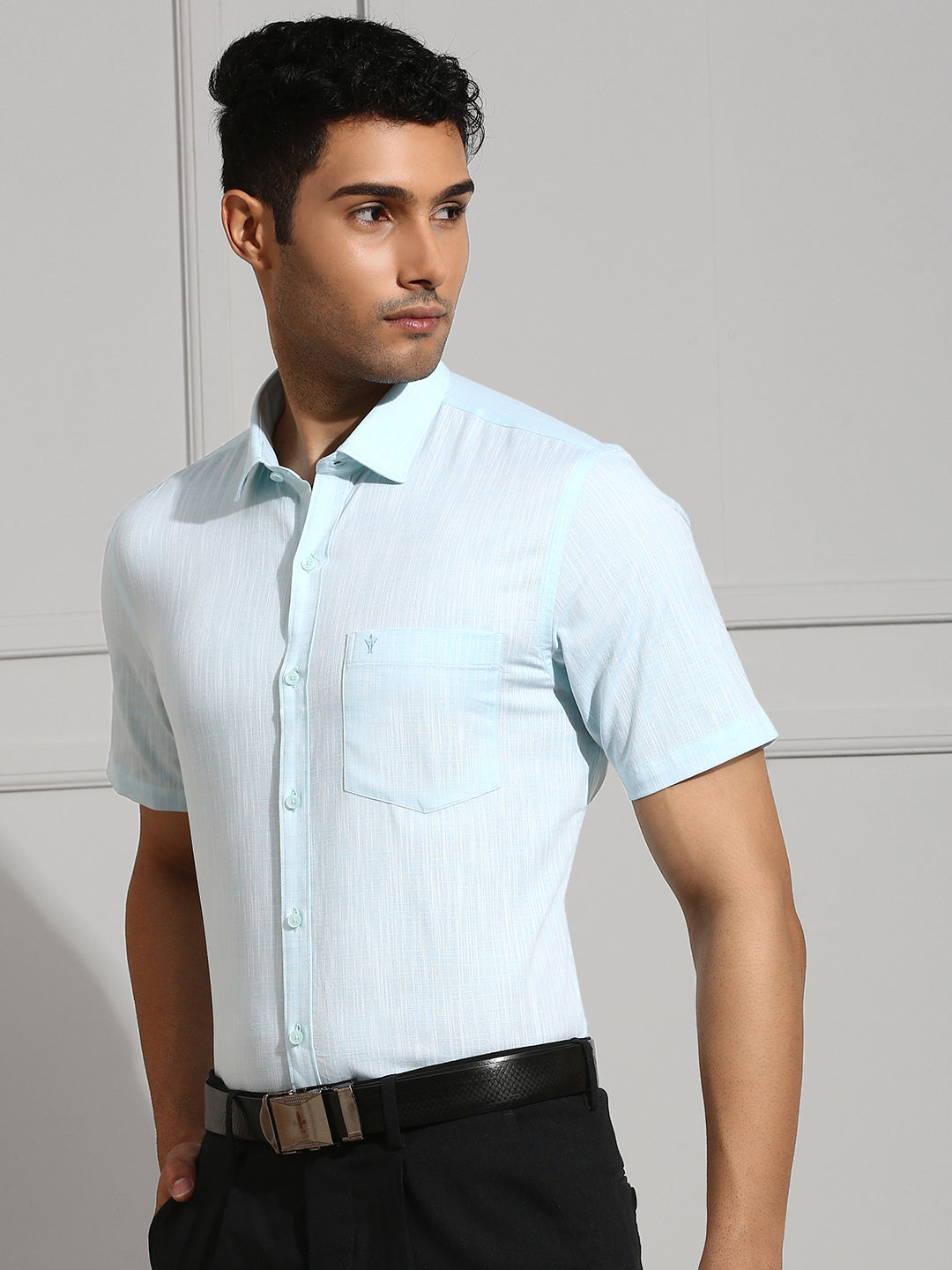 Men 100% Cotton Blue Shirt CL2 GT38